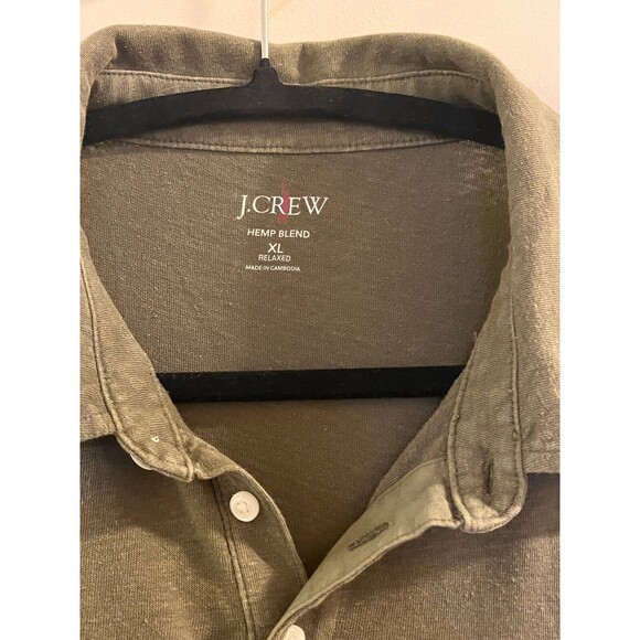J.Crew Hemp-organic cotton blend polo shirt Mens XL Preppy New - Picture 2 of 4